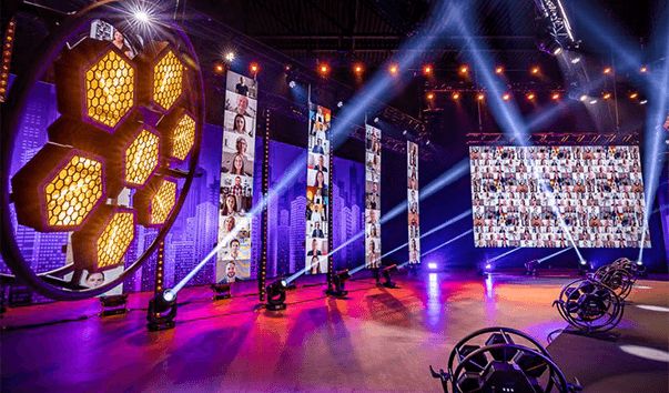 Our professional stage setup and lighting infrastructure