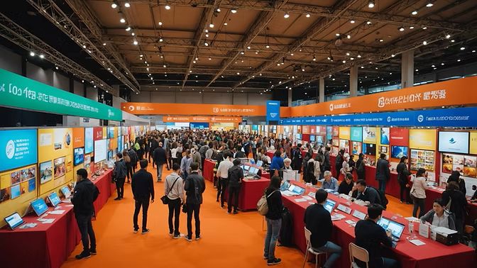 Trade show booth design and building services for exhibition stalls, as well as installation and event support